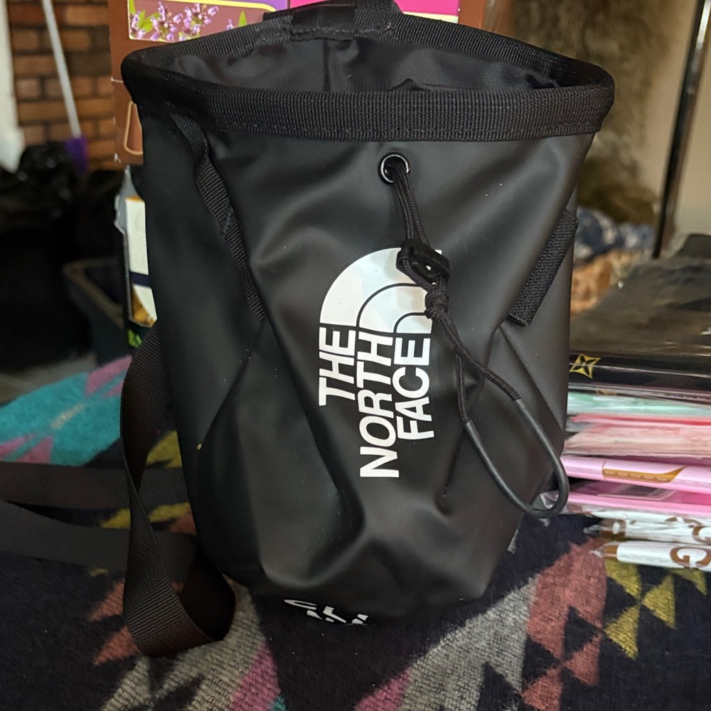 The North Face Black Drawstring travel mug holder